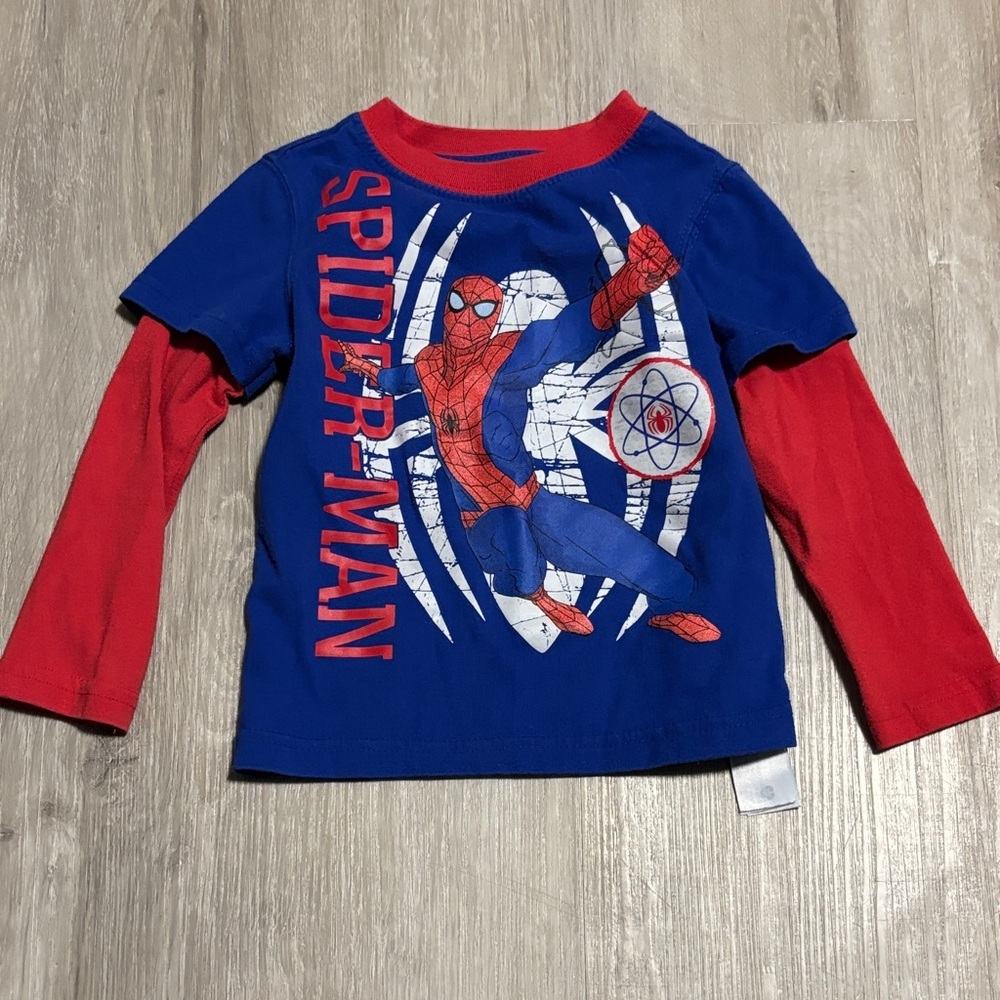 Disney‎ Spider-Man Blue and Red Long Sleeve Tee